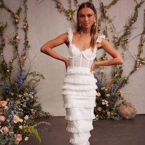 V Chapman Fiorenza Dress- White Size 2